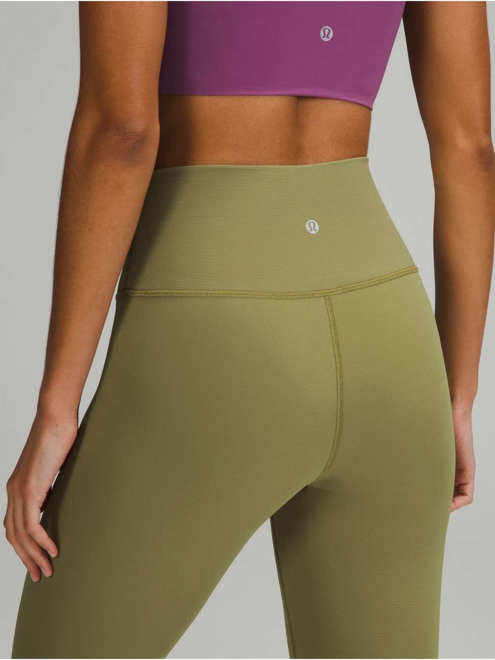 Ribbed Wunder Under Bronze Green Leggings Lululemon